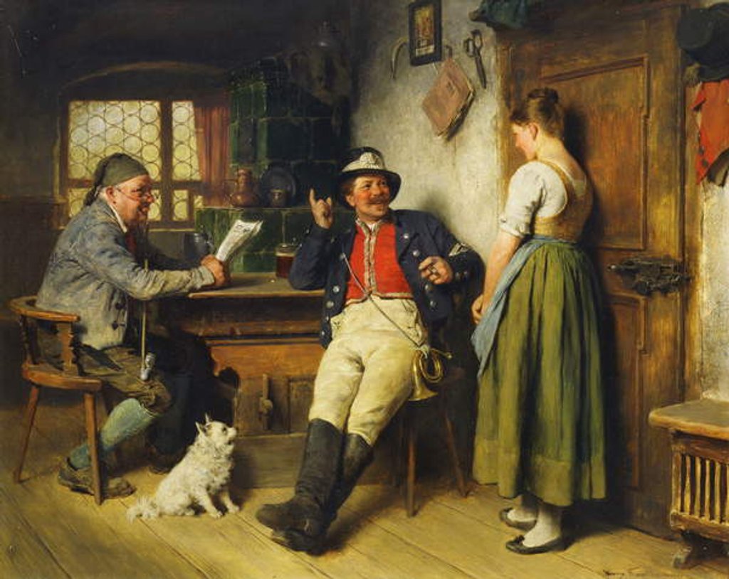 Detail of Figures in an Interior, 1891 by Hugo Kauffmann