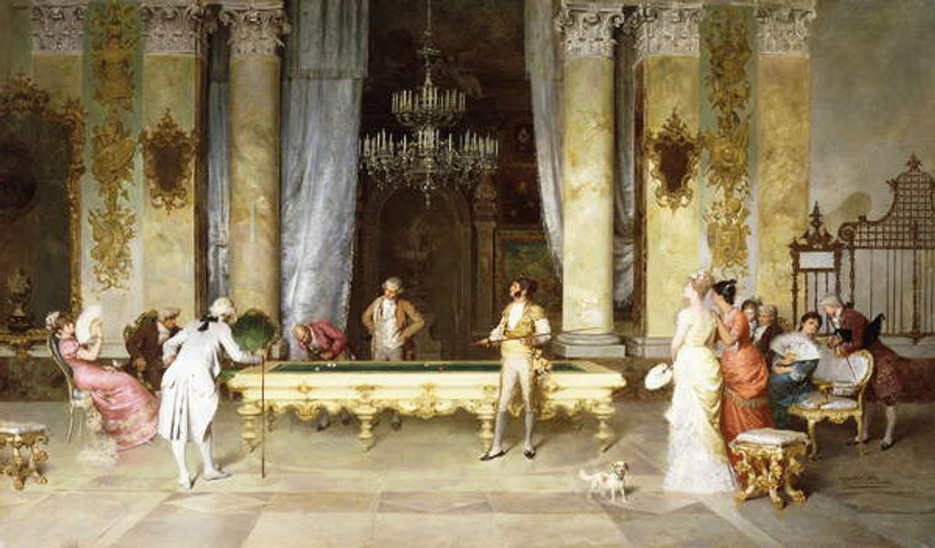 Detail of The Billiard Game by Francesco Beda