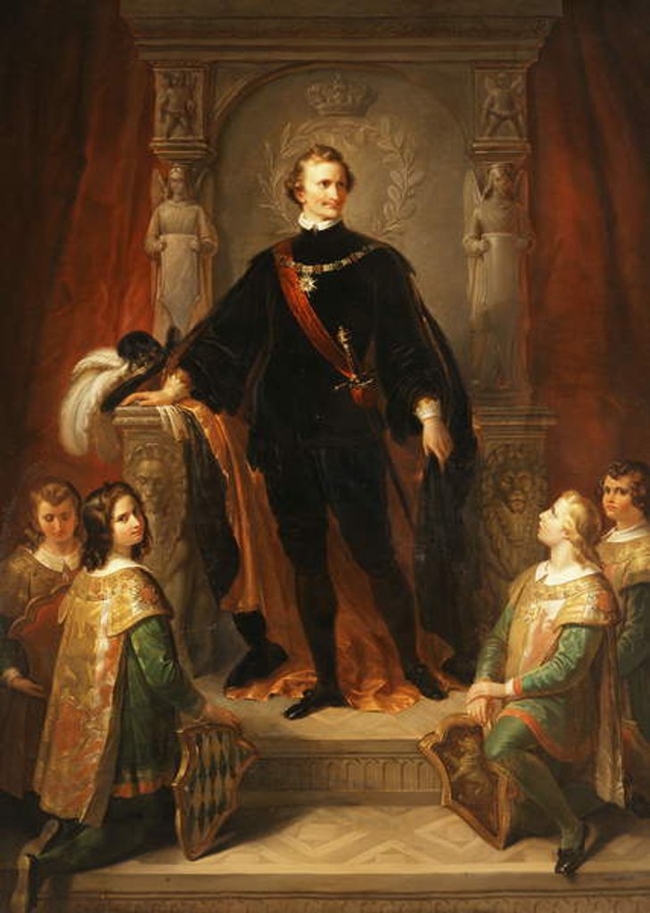 Detail of Portrait of Ludwig I, King of Bavaria by Frederich August Kaulbach