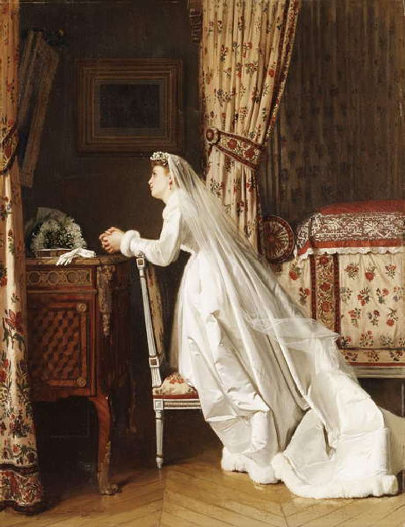 Detail of The Bride, by Charles Baugniet
