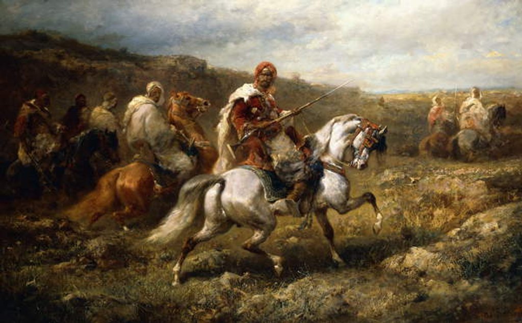 Detail of Bedouins on Route by Adolf Schreyer