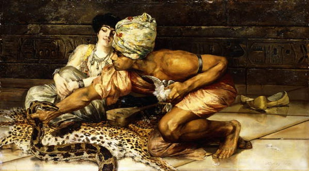 Detail of The Snake Charmer, 1884 by Eugene Pavy