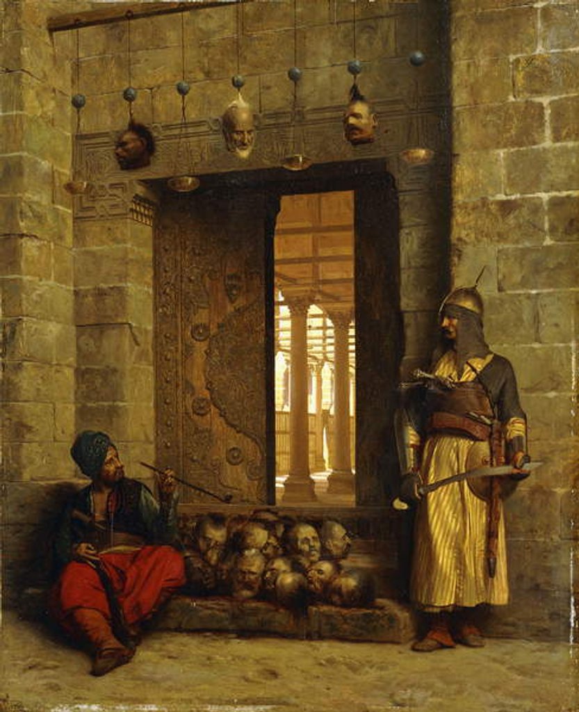 Detail of Heads of the Rebel Beys at the Mosque-El Assaneyn, 1866 by Jean Leon Gerome