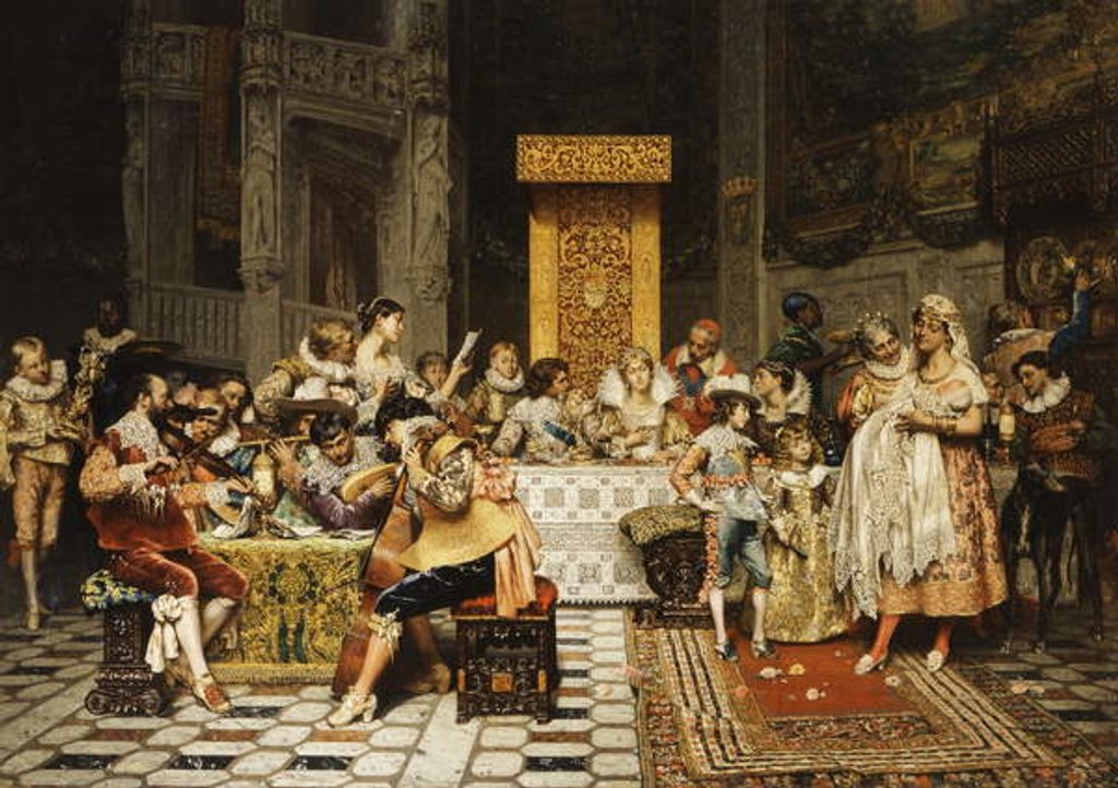 Detail of Baptism of the Conde by Adolphe Alexandre Lesrel