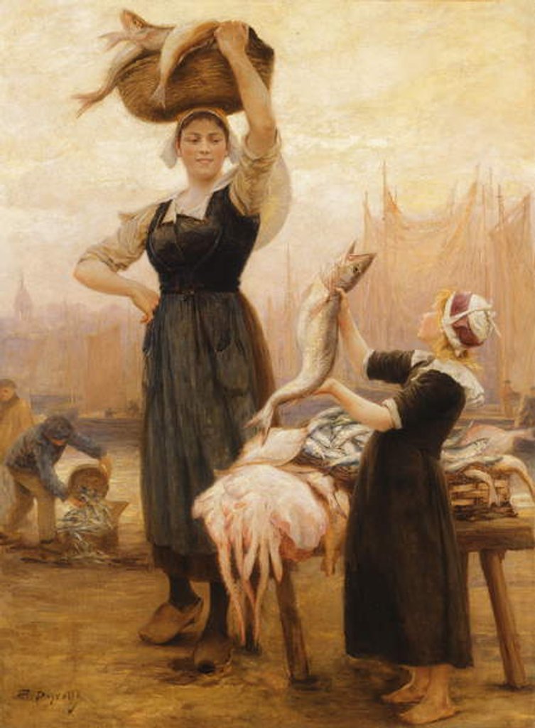 Detail of Back to Fishing by Theophile Louis Deyrolle