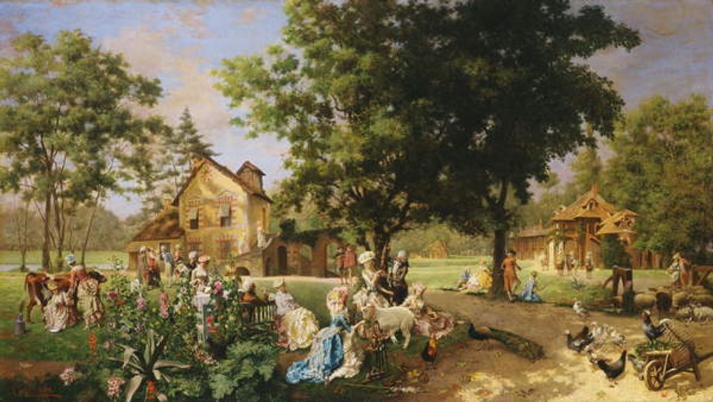 Detail of Marie Antoinette's Hameau in Versailles by Oreste Cortazzo