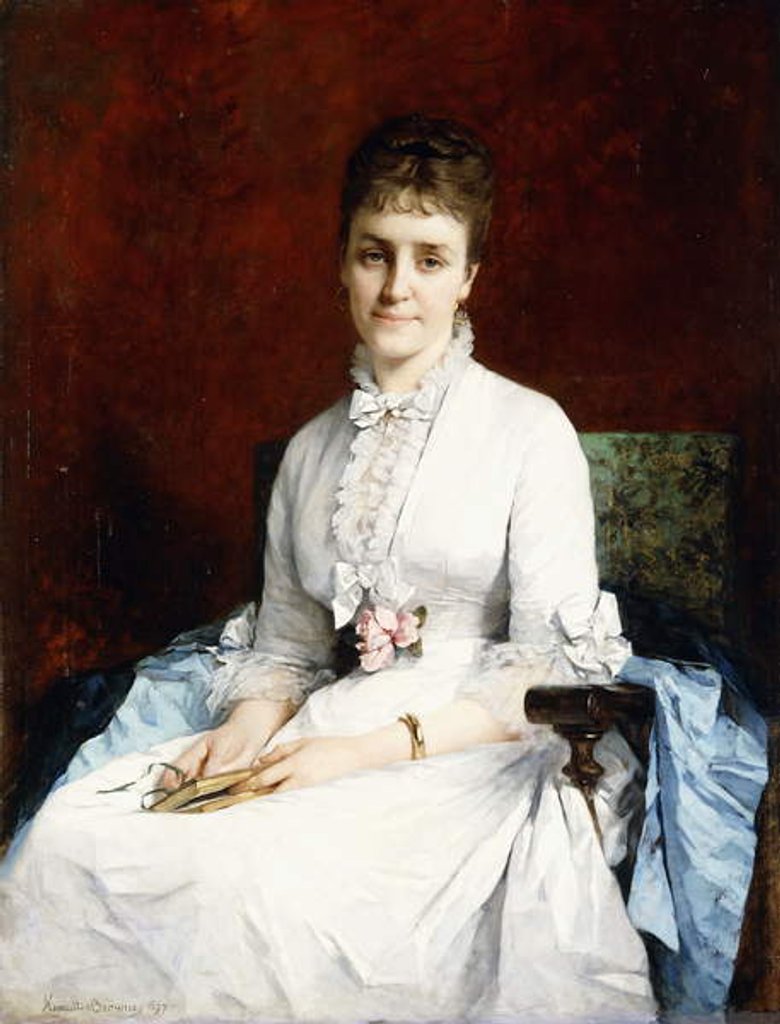 Detail of Portrait of a Lady, 1877 by Henriette Browne