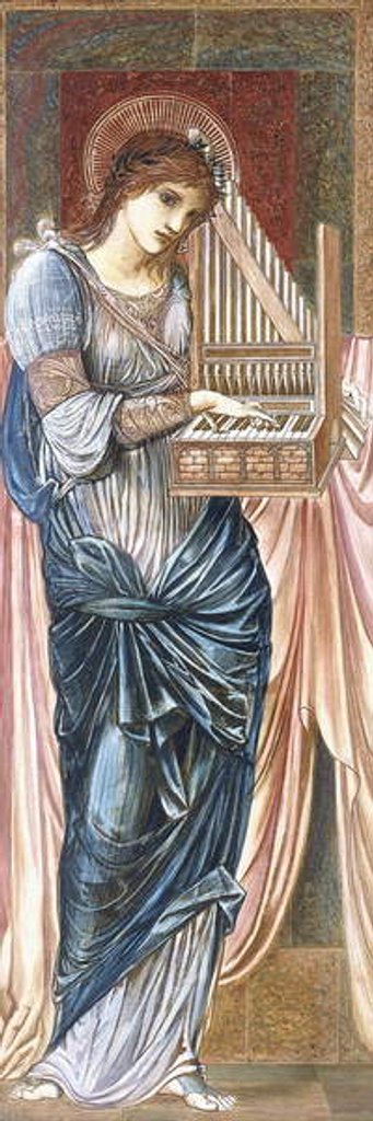 Detail of St Cecilia by Edward Coley& Murray Charles Fairfax Burne-Jones
