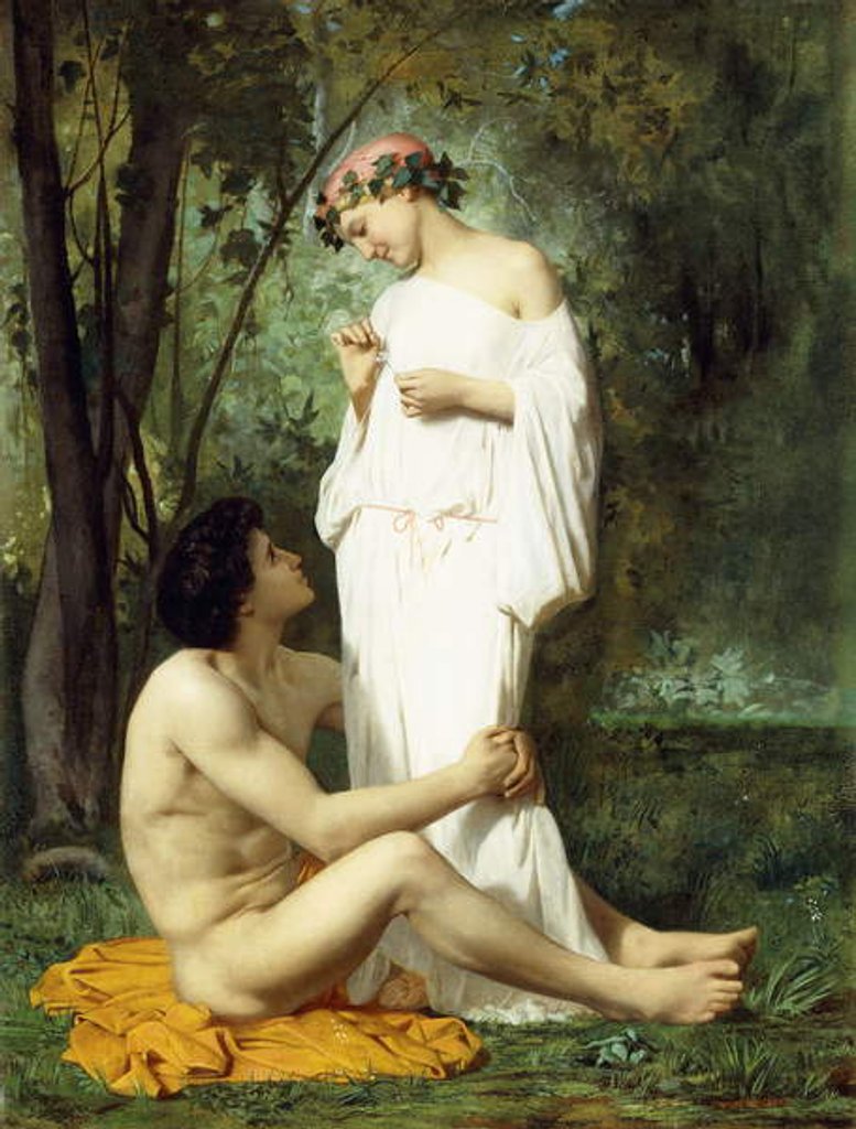 Detail of Idyll, 1851-52 by William-Adolphe Bouguereau