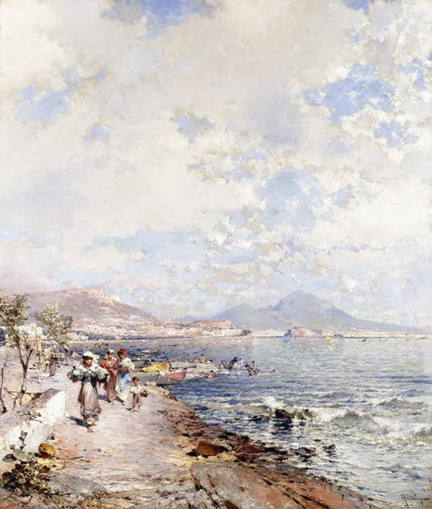 Detail of Posilipo, Naples, by Franz Richard Unterberger
