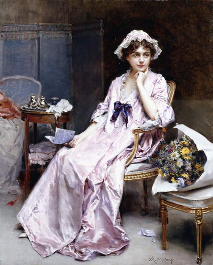 Detail of The Reluctant Mistress by Raimundo de Madrazo y Garreta