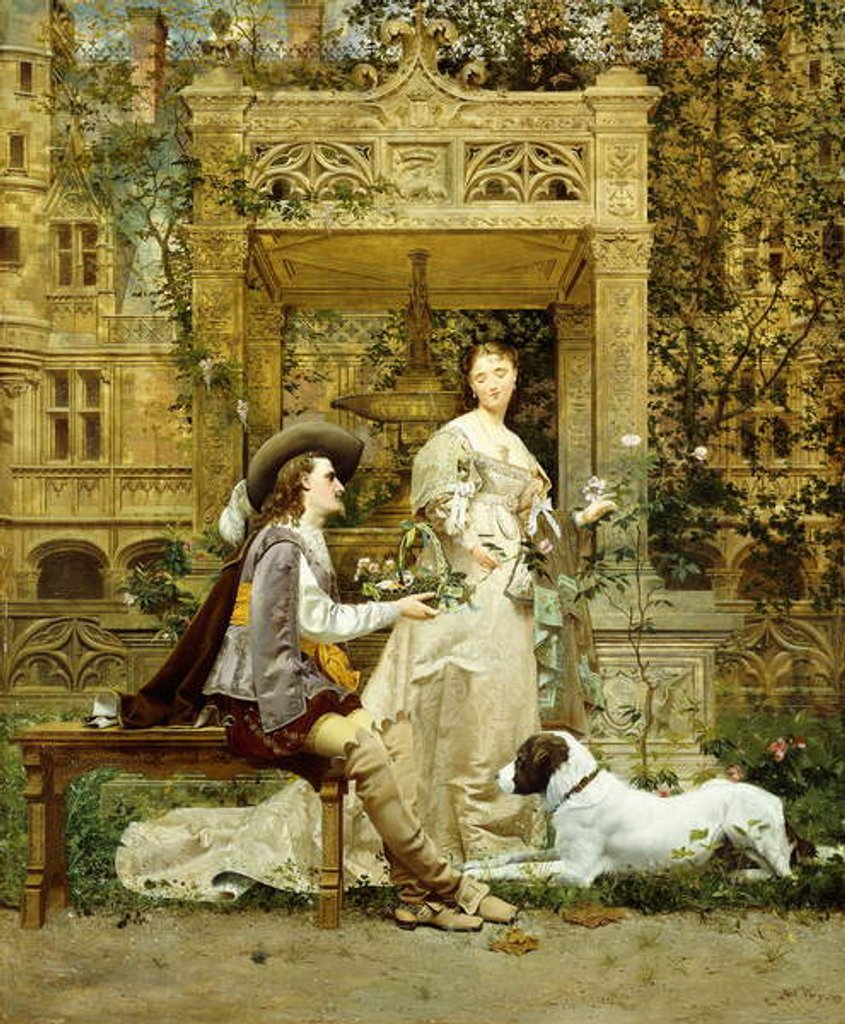 Detail of The Proposal, 1876 by Paul Alphonse Viry