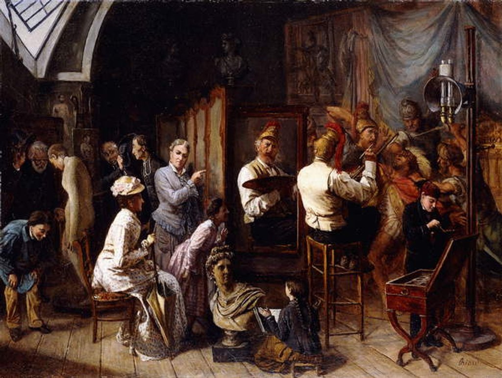 Detail of The Artist's Studio by Francois Auguste Biard
