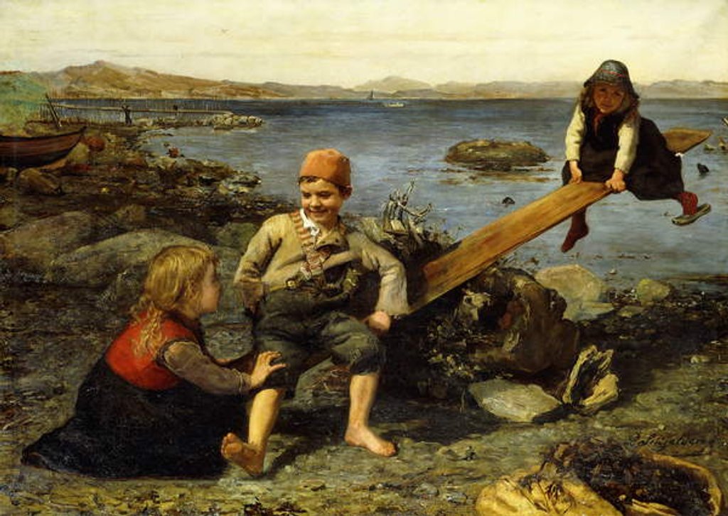 Detail of See-Saw by the Sea by Leis Schjeldrup
