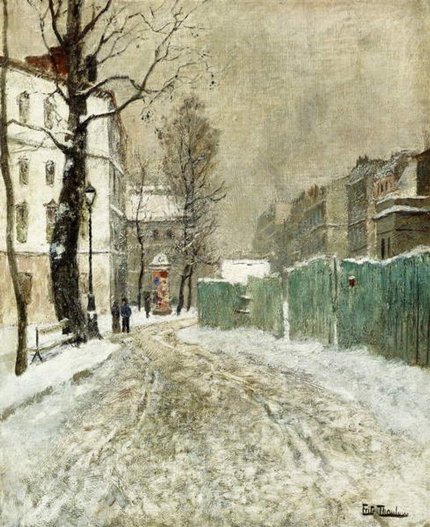 Detail of Back Street, Montmartre by Fritz Thaulow