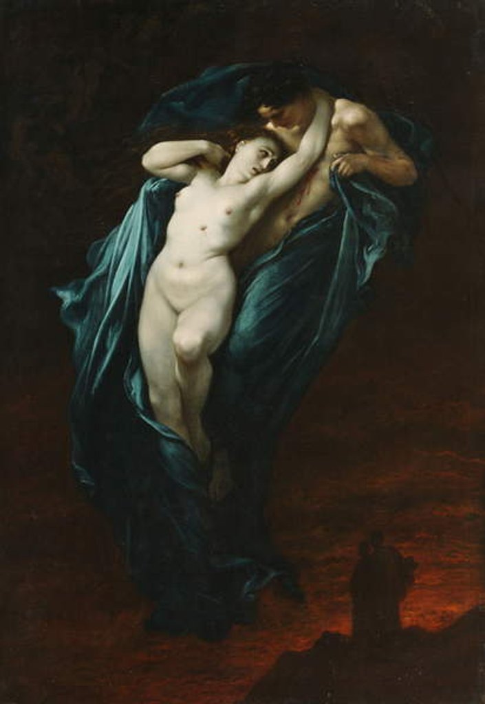 Detail of Paolo and Francesca da Rimini, 1863 by Gustave Dore