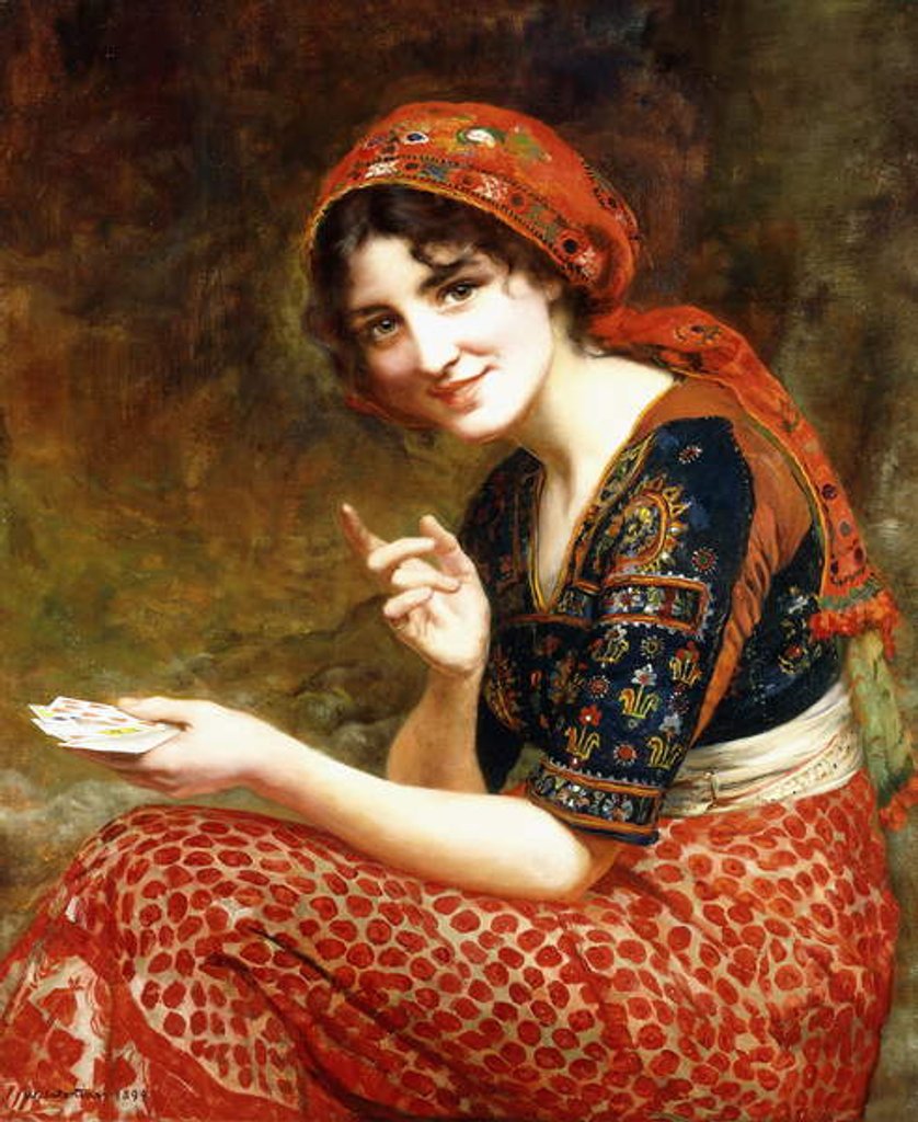 Detail of The Fortune Teller, 1899 by William Clark Wontner