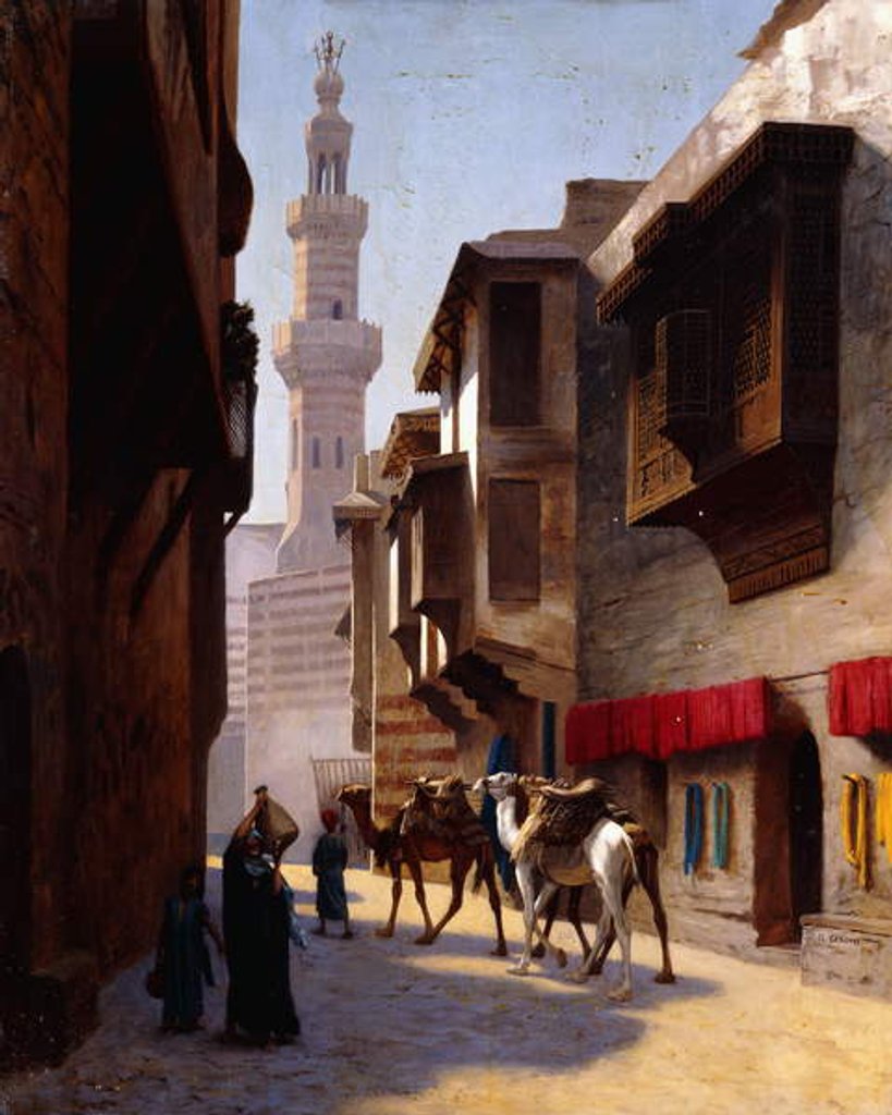 Detail of A Street in Cairo by Jean Leon Gerome