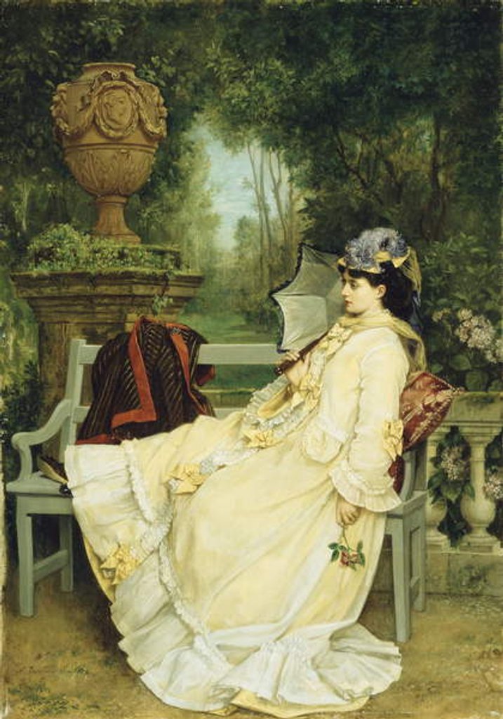 Detail of In the Garden, 1872 by Auguste Toulmouche