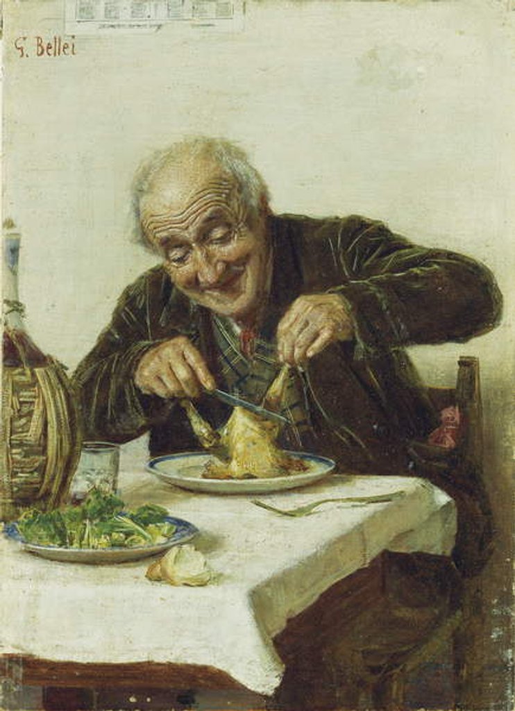 Detail of A Satisfying Meal by Gaetano Bellei