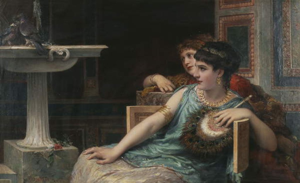 Detail of Two Roman Beauties by Roberto Bompiani