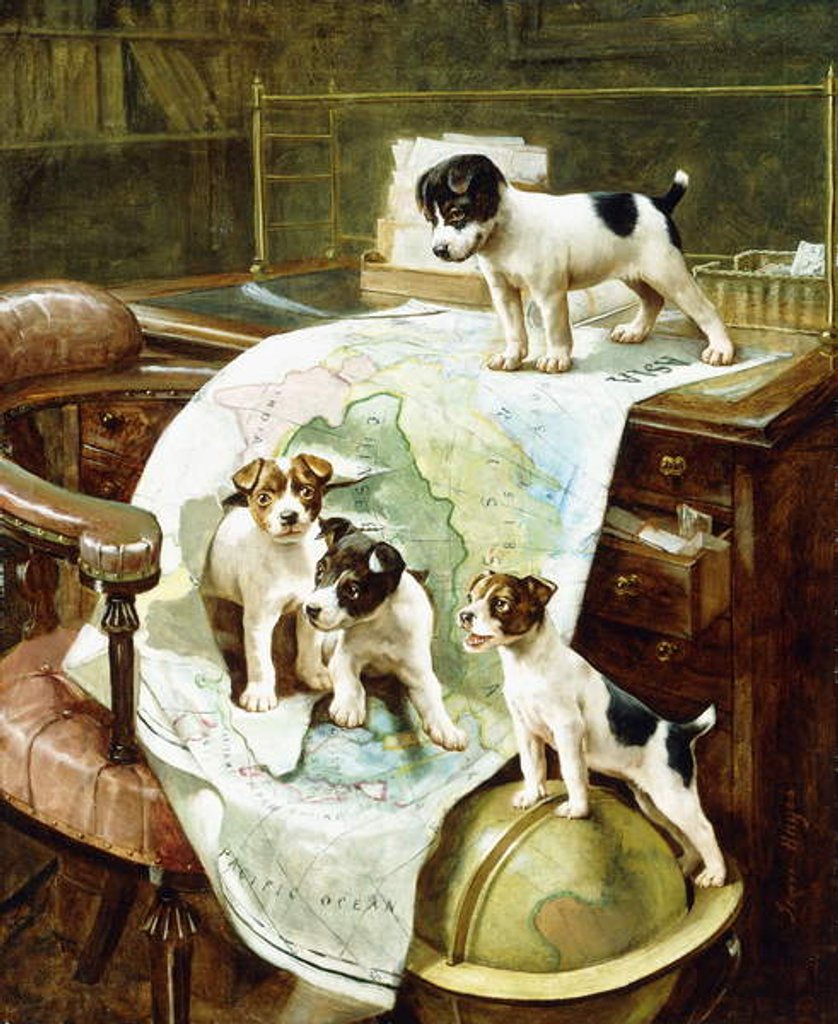 Detail of Well Travelled Jack Russell Puppies by John Hayes
