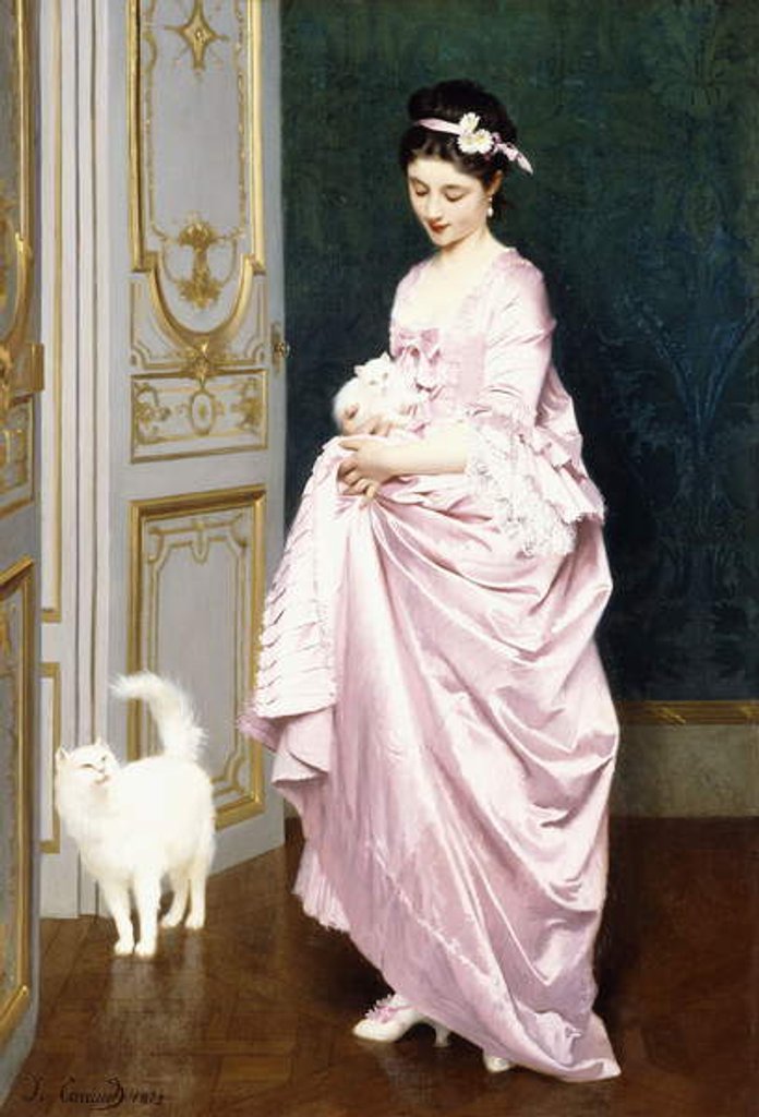 Detail of Feline Affection, 1872 by Joseph Caraud