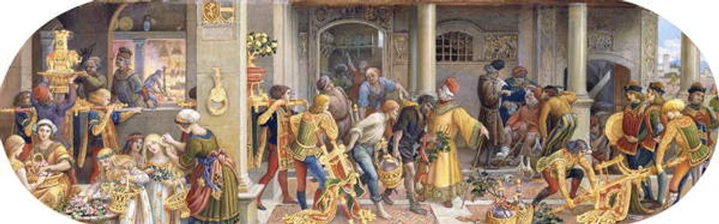 Detail of A Florentine Festival: Preparations in the Kitchen and Canteen, by Ricciardo Meacci