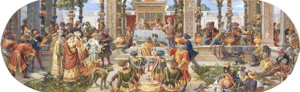 Detail of A Florentine Festival: The Banquet by Ricciardo Meacci