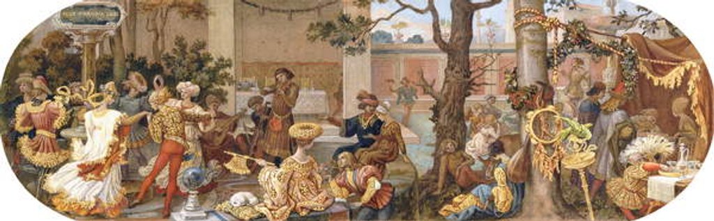 Detail of A Florentine Festival: Passtimes after Lunch by Ricciardo Meacci