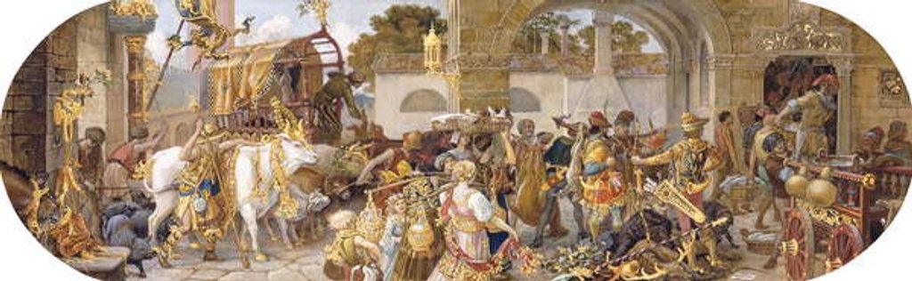 Detail of A Florentine Festival: The Arrival of The Provisions, by Ricciardo Meacci