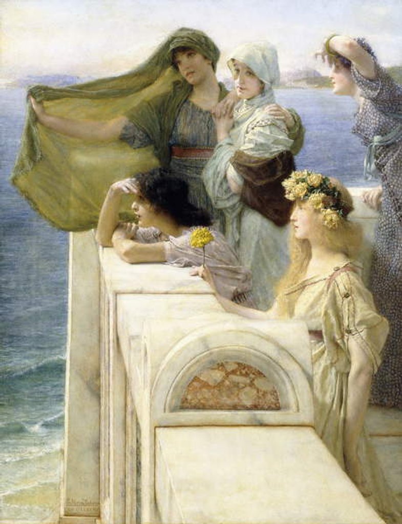 Detail of At Aphrodite's Cradle, by Lawrence Alma-Tadema