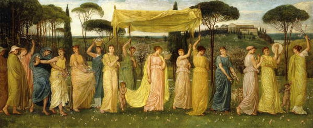 Detail of The Advent of Spring, 1873 by Walter Crane