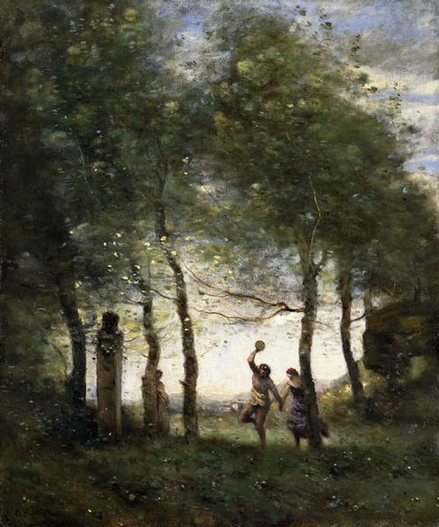 Detail of Small Bacchanale, 1874 by Jean Baptiste Camille Corot