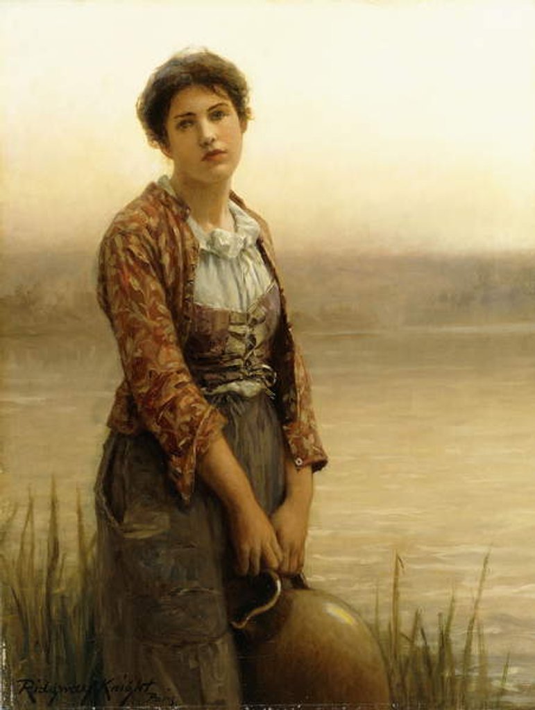 Detail of The Water Carrier by Daniel Ridgway Knight