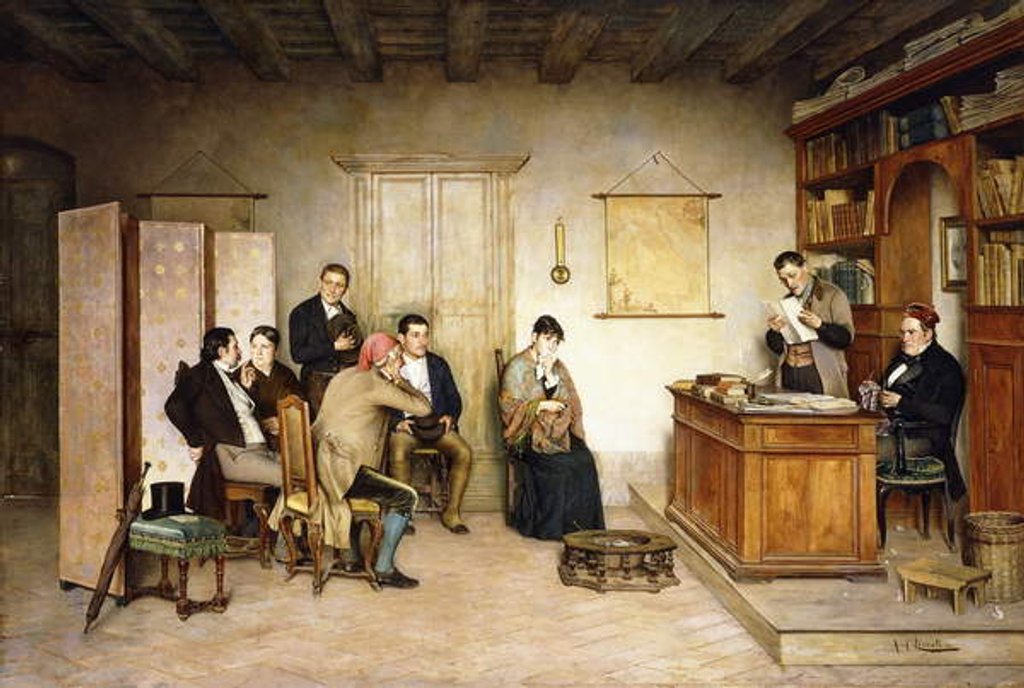 Detail of The Reading of the Will by Achille Glisenti