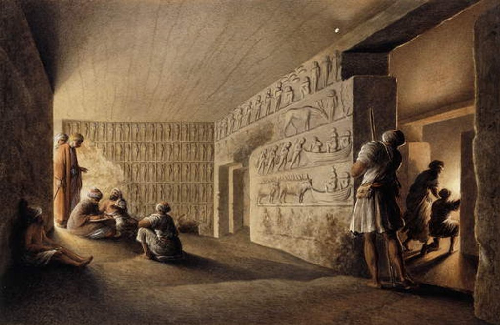 Detail of Figures in Egyptian Tombs by Luigi Mayer