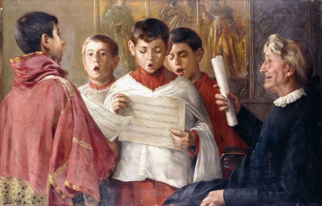 Detail of The Choir Boys by Jose Rico y Cejudo