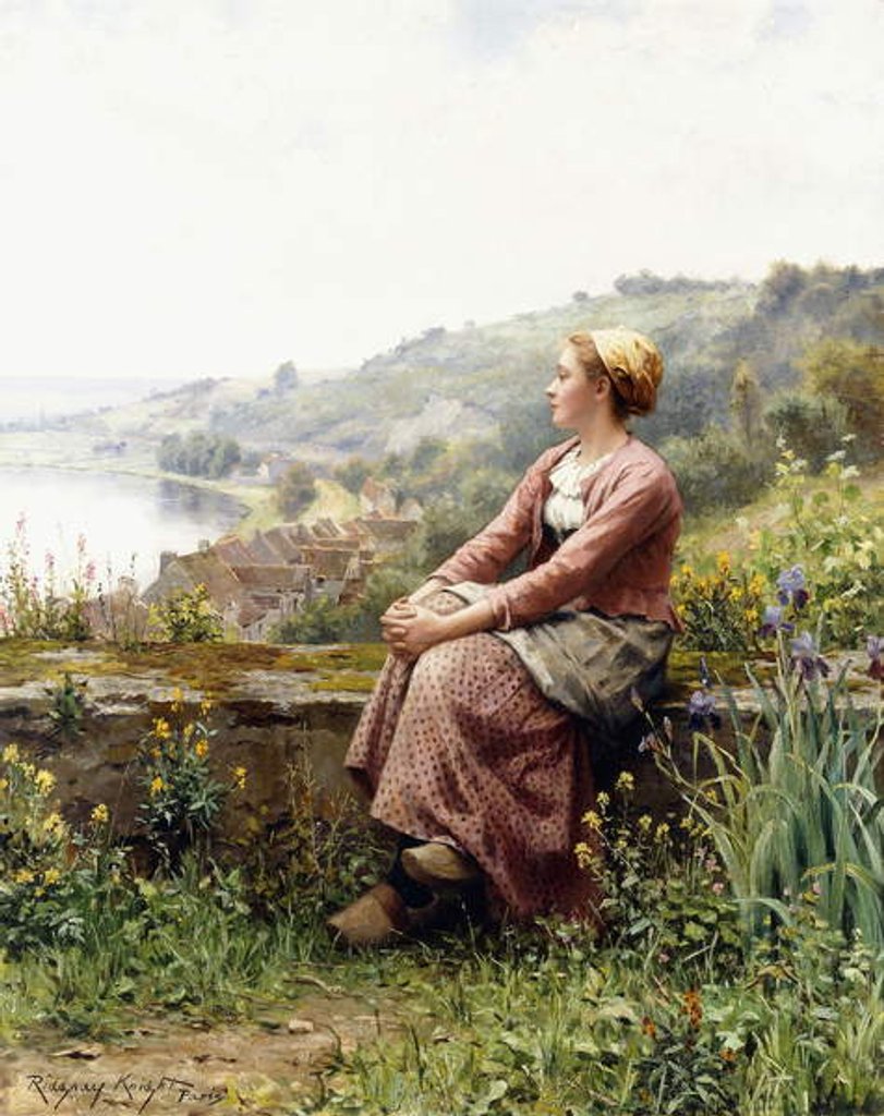 Detail of Reverie by Daniel Ridgway Knight