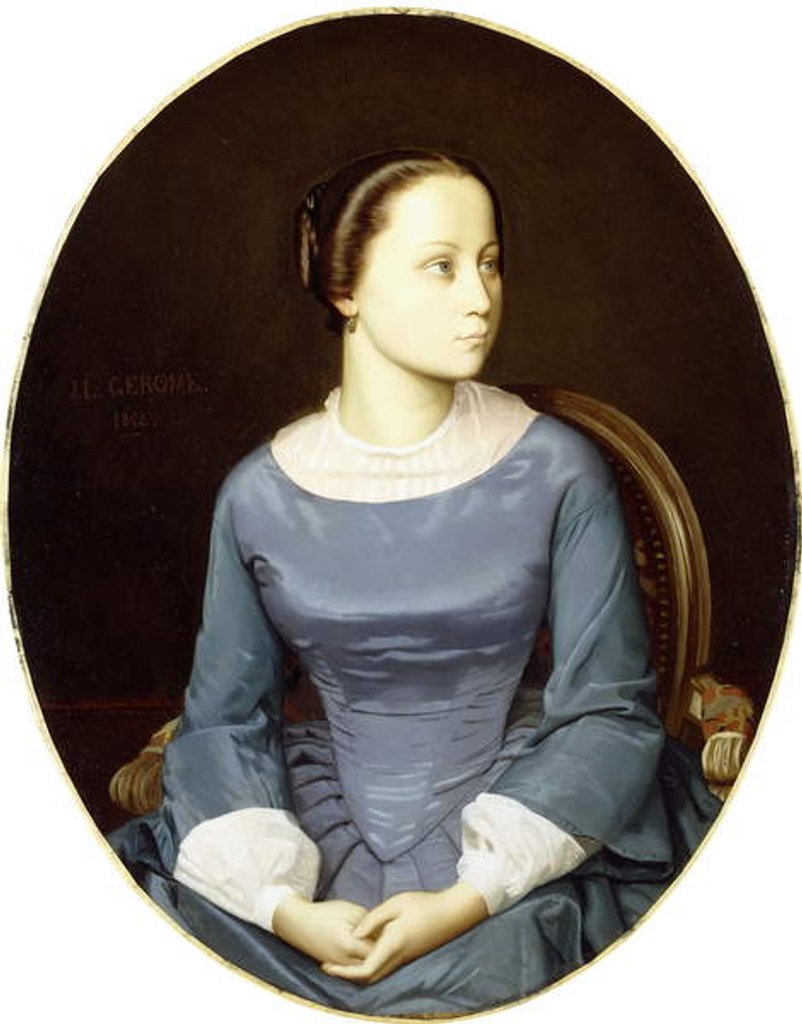 Detail of Young Woman in Blue, 1852 by Jean Leon Gerome