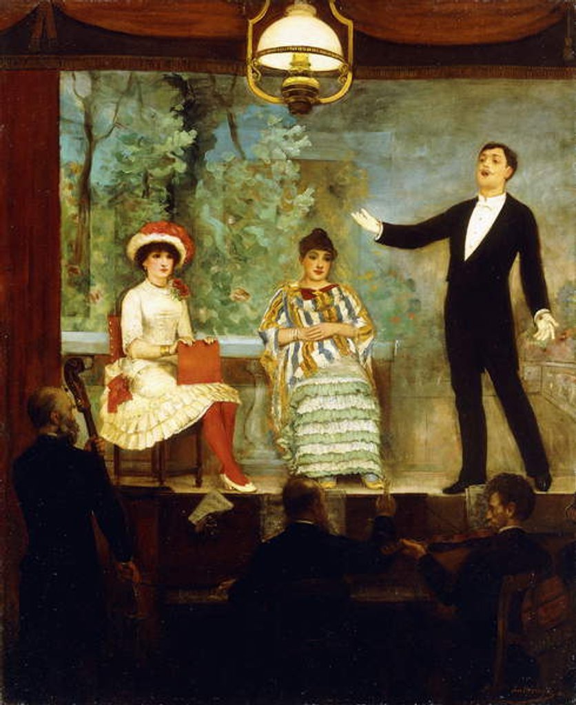 Detail of The Music Hall, 1889 by C.A. Paul de la Boulaye