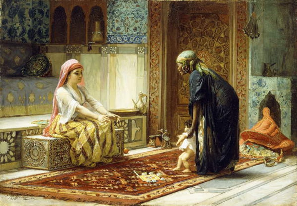 Detail of The First Steps, 1878 by Frederick Arthur Bridgman