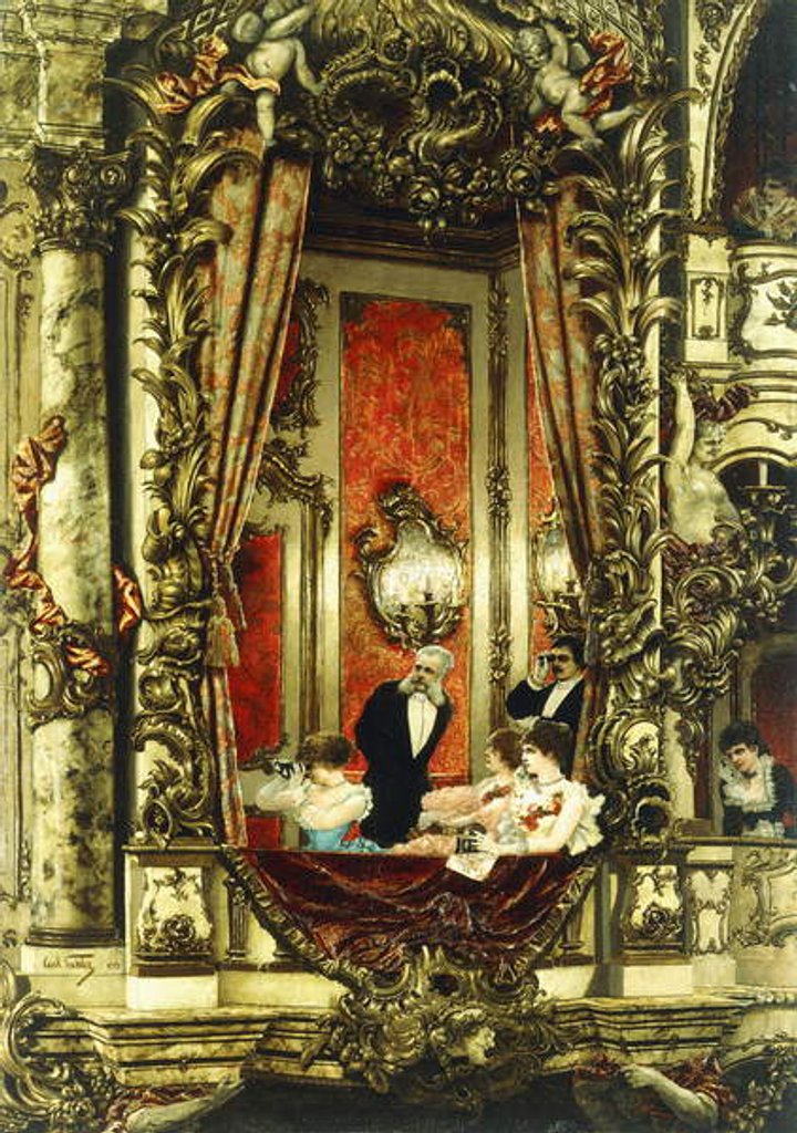 Detail of Franz Josef at the Opera, 1883 by Carl Kahler