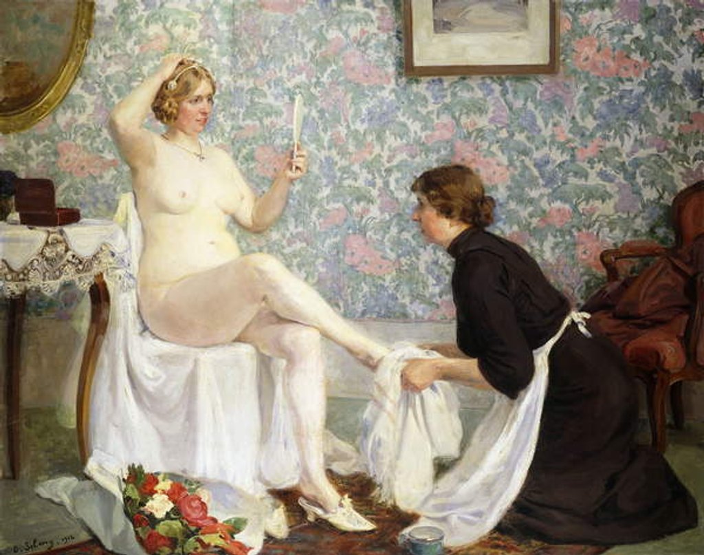 Detail of The Present, 1914 by Eugene Benjamin Selmy