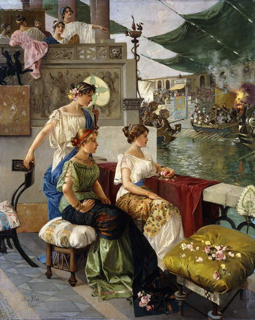 Detail of A Roman Spectacle by Blas Olleros y Quintana