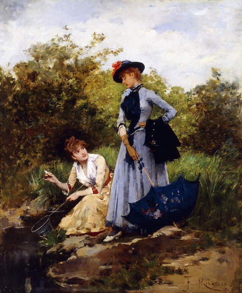 Detail of A Summer's Afternoon by Francesco Miralles Galaup