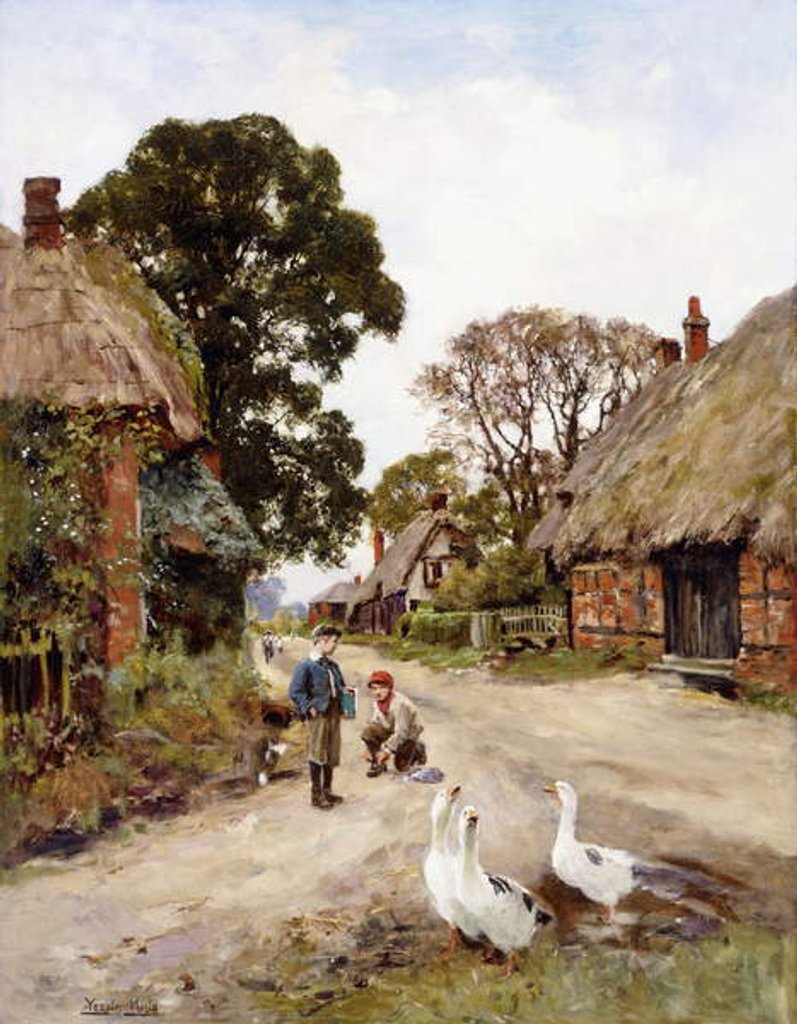 Detail of Off to School by Henry John Yeend King