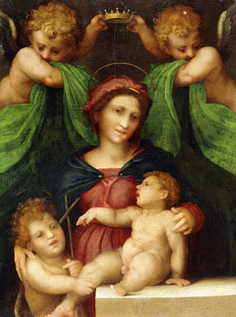 Detail of The Madonna and Child with the Infant Saint John the Baptist and two Angels, c.1512 by Giovanni Battista Rosso Fiorentino