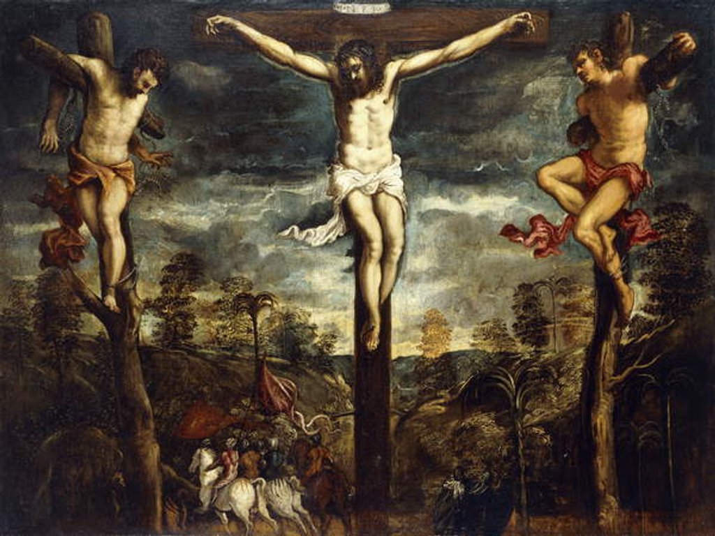 Detail of The Crucifixion, 1554-55 by Jacopo Robusti Tintoretto