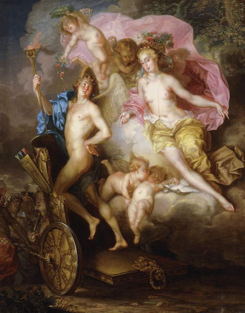 Detail of The Triumph of Venus and Cupid with Cupid's Chariot by Johann Georg Platzer